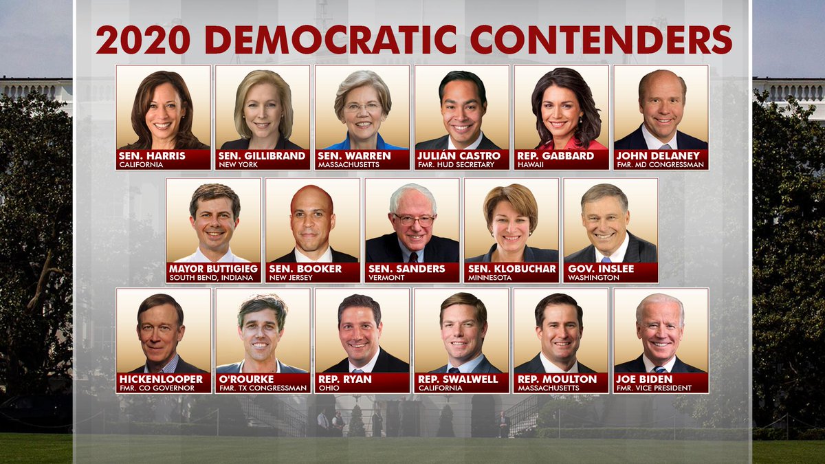 list of democratic candidates