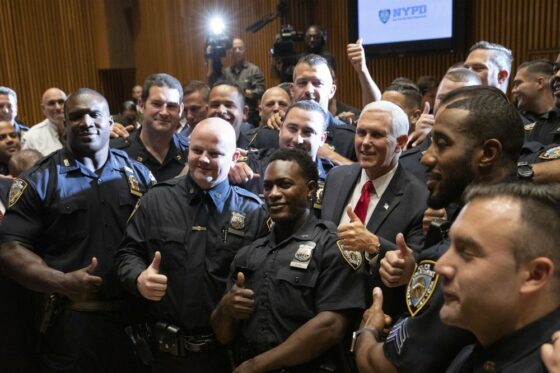 Pence Visits NYPD Headquarters, Praises Officers In Twist On White House Visit
