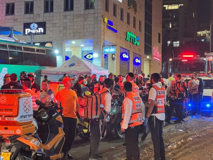 First responders at the scene of the bus crash