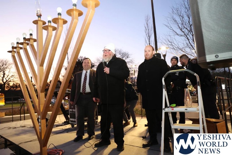 Hundreds Gather at the Annual Menorah Lighting Held at the Staten