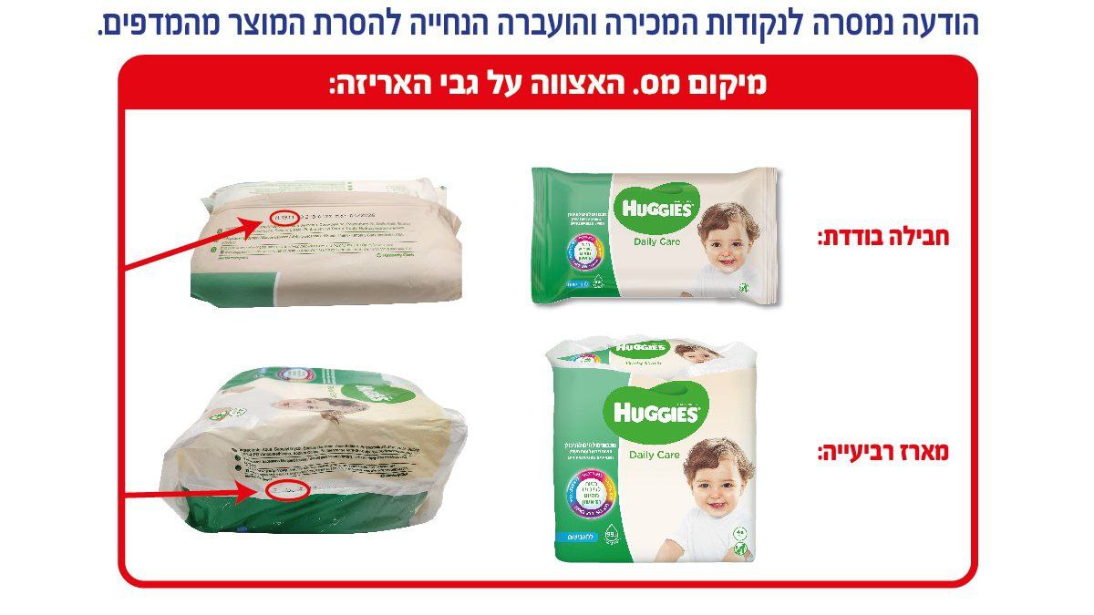 ATTENTION ISRAELI PARENTS Huggies Announces Recall Of Infected