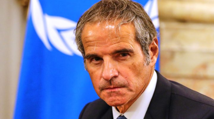 FILE - Director General of the International Atomic Energy Agency (IAEA) Rafael Grossi looks on during a meeting with Egyptian Foreign Minister Badr Abdelatty and Iranian Foreign Minister Abbas Araghchi at Tahrir Palace in Cairo, Tuesday, Sept. 9, 2025. (AP Photo/Khaled Elfiqi, File)