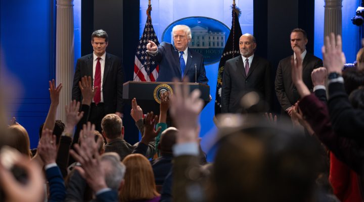 President Donald Trump speaks during a press briefing at the White House, Friday, Feb. 20, 2026, in Washington. (AP Photo/Allison Robbert)
