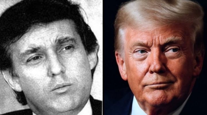 Donald Trump in the 80s and today.