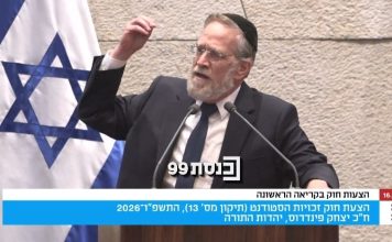 MK Yitzchak Pindrus. (Knesset Channel/Screenshot)